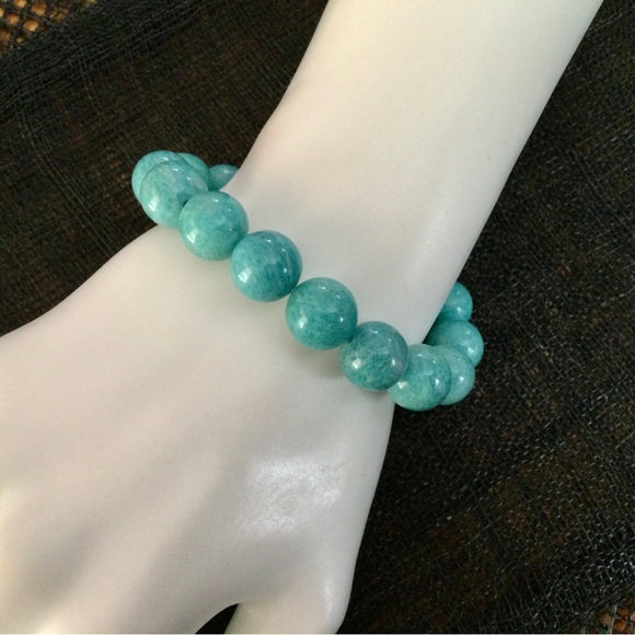 NWT Amazonite Stackable Bead Bracelet - Unisex Sizing - Picture 3 of 5